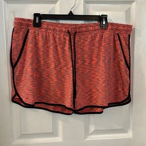 Neon Pinky-Orange Athletic Shorts